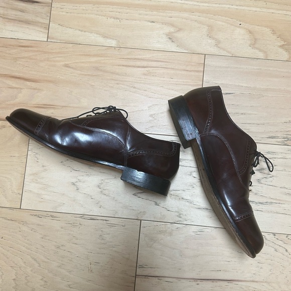 Leather Cap Toe Oxford Bostonian Classics First Flex Shoes (11 Medium) - Picture 4 of 15